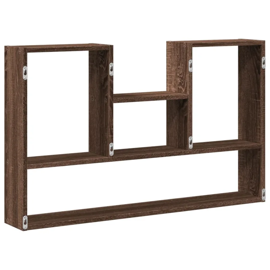 Étagère murale chêne marron 99x15x60 cm bois d'ingénierie - 6
