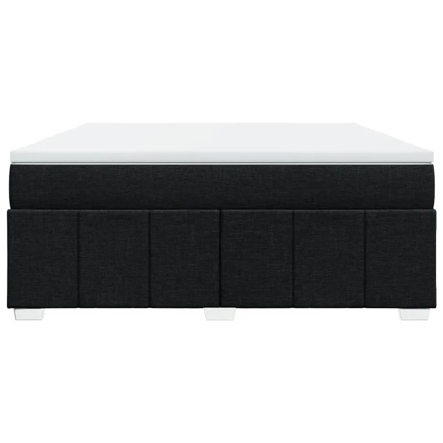 Sommier à lattes de lit avec matelas Noir 180x200 cm Tissu - 4
