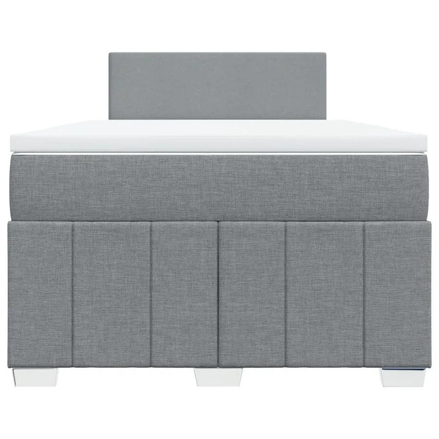Sommier à lattes de lit avec matelas Gris clair 120x200cm Tissu - 4