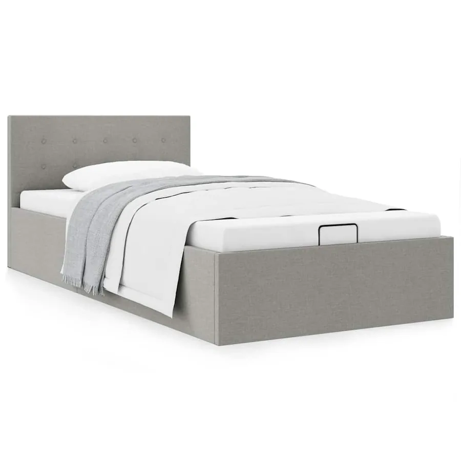 Cadre de lit à rangement hydraulique sans matelas 100x200 cm