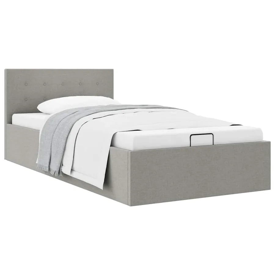 Cadre de lit à rangement hydraulique sans matelas 100x200 cm - 2