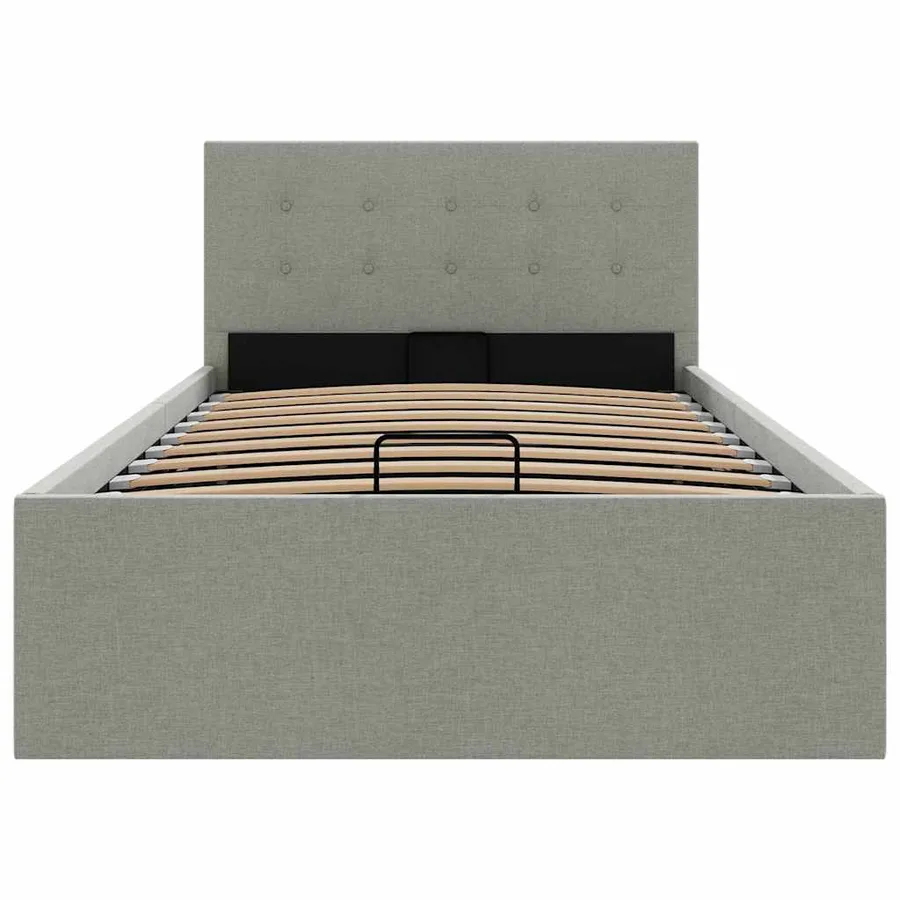 Cadre de lit à rangement hydraulique sans matelas 100x200 cm - 5
