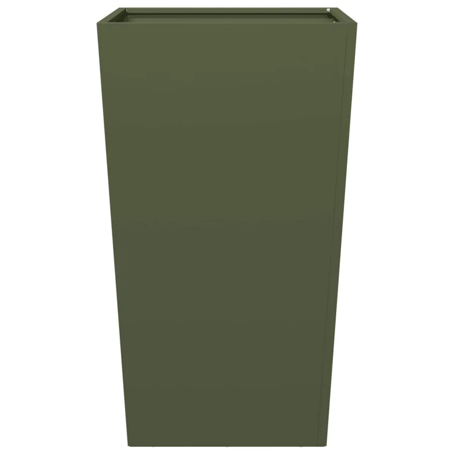 Jardinières 2 pcs vert olive 45x45x75 cm acier - 6