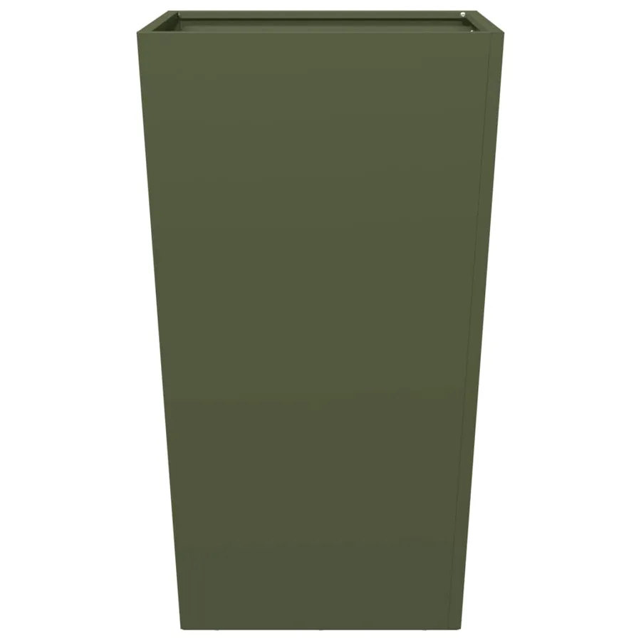 Jardinières 2 pcs vert olive 45x45x75 cm acier - 7