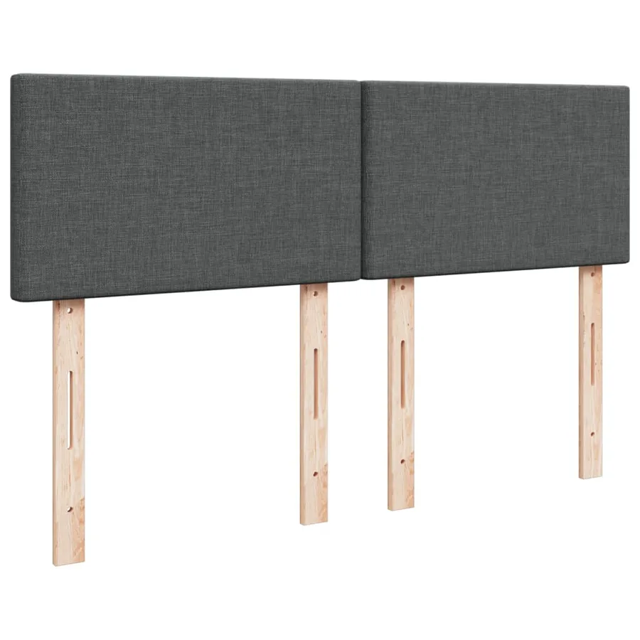 Sommier à lattes de lit avec matelas Gris foncé 160x200cm Tissu - 12