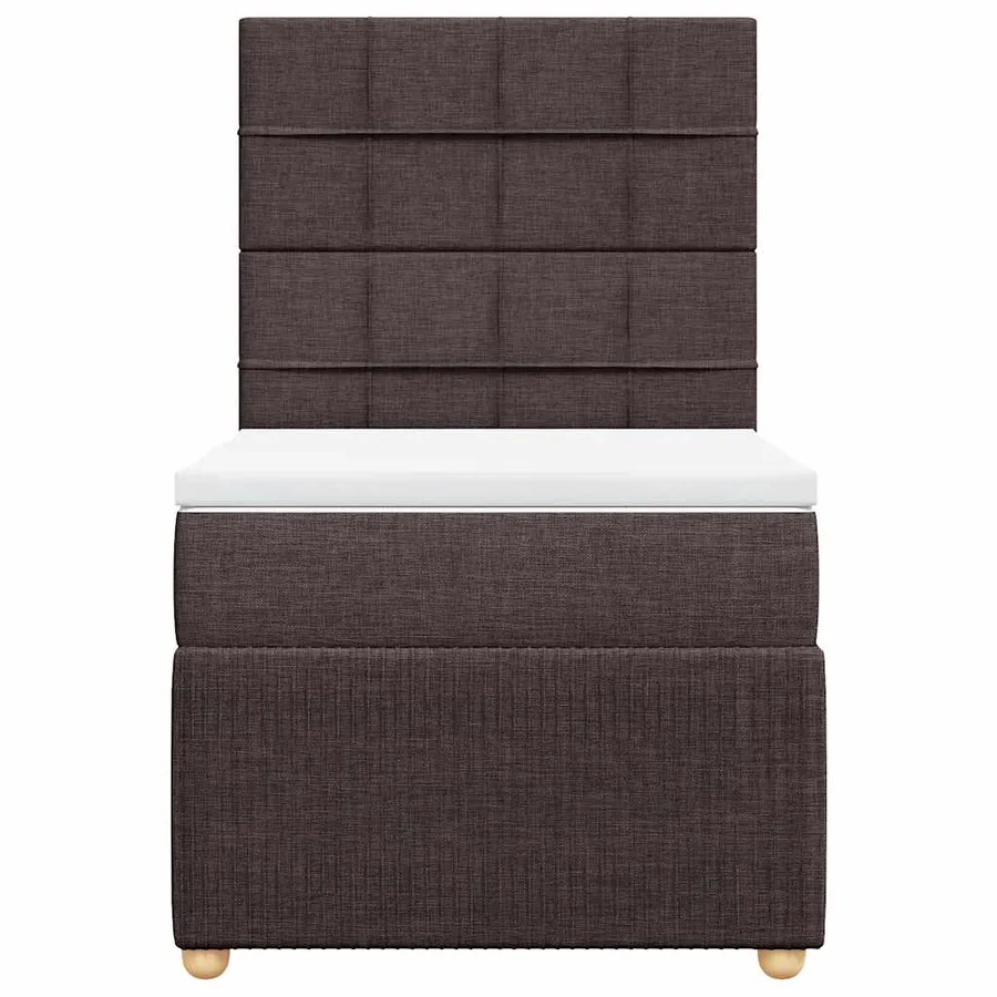 Sommier à lattes de lit avec matelas Marron foncé 100x200 cm - 4