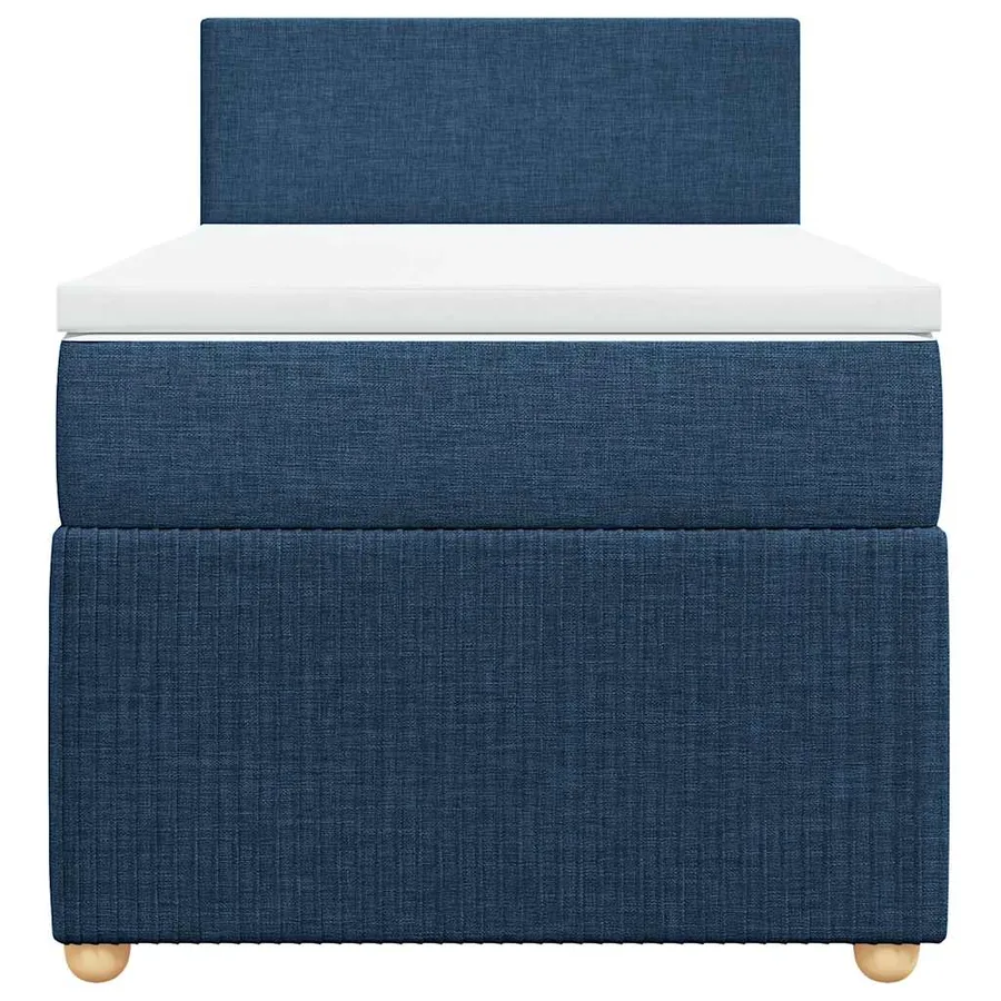 Sommier à lattes de lit avec matelas Bleu 90x200 cm Tissu - 4