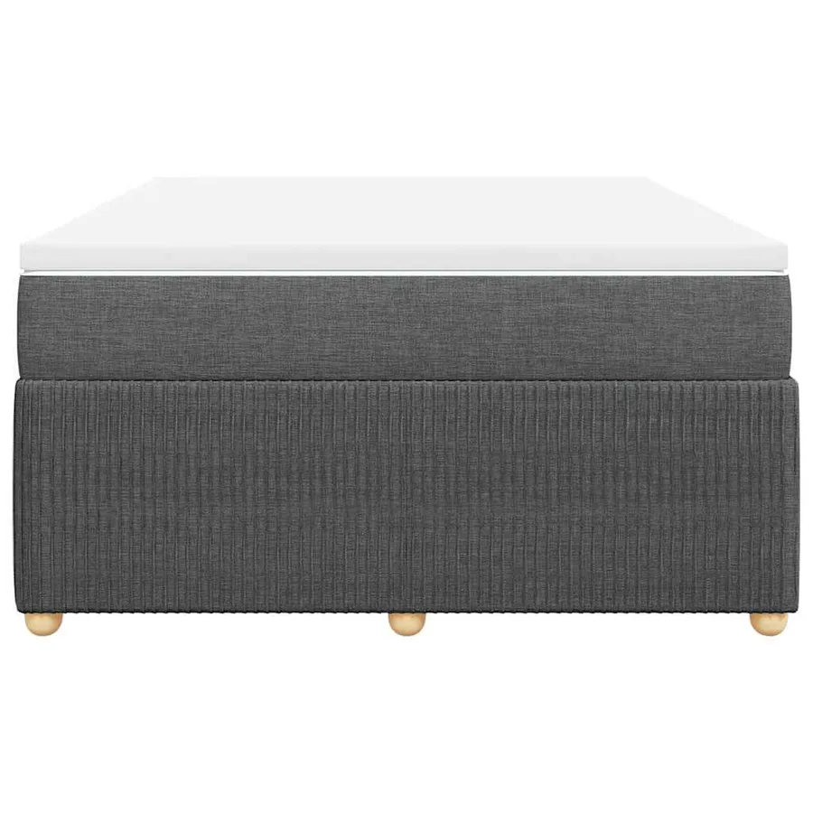 Sommier à lattes de lit avec matelas Gris foncé 160x200cm Tissu - 4