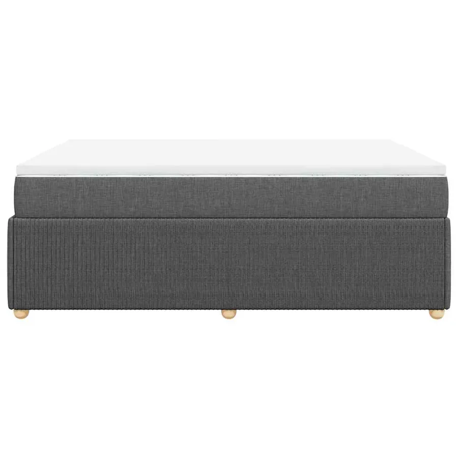 Sommier à lattes de lit avec matelas Gris foncé 160x200cm Tissu - 5