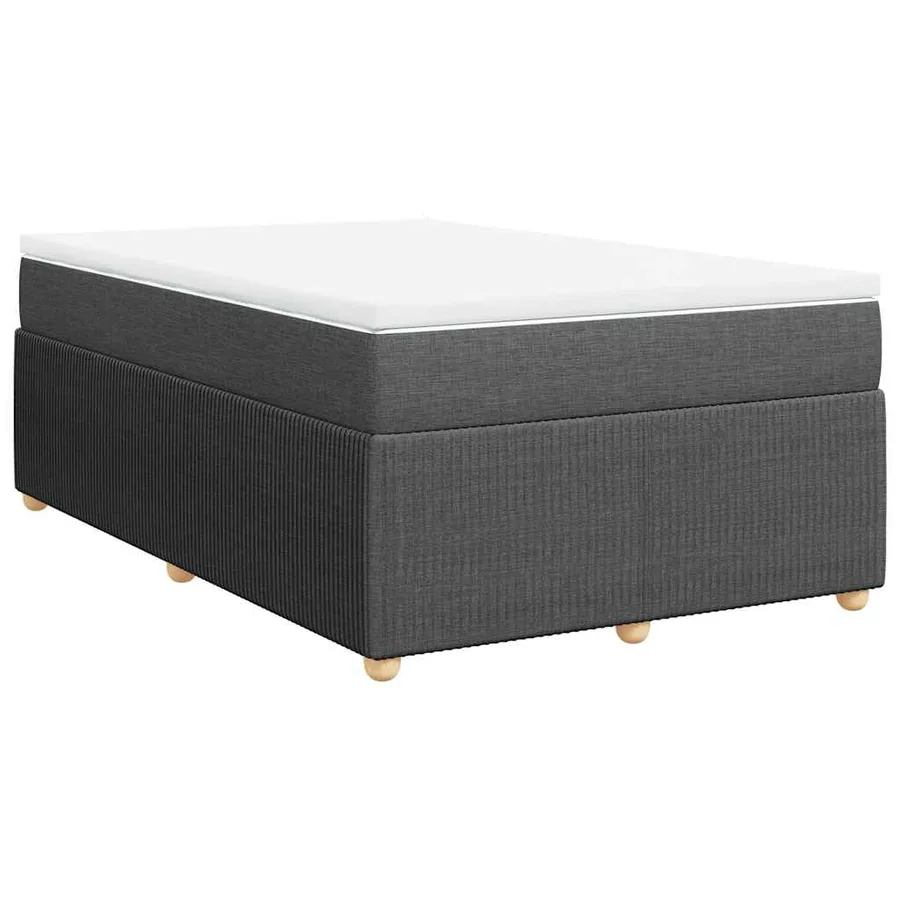 Sommier à lattes de lit avec matelas Gris foncé 120x200cm Tissu - 2