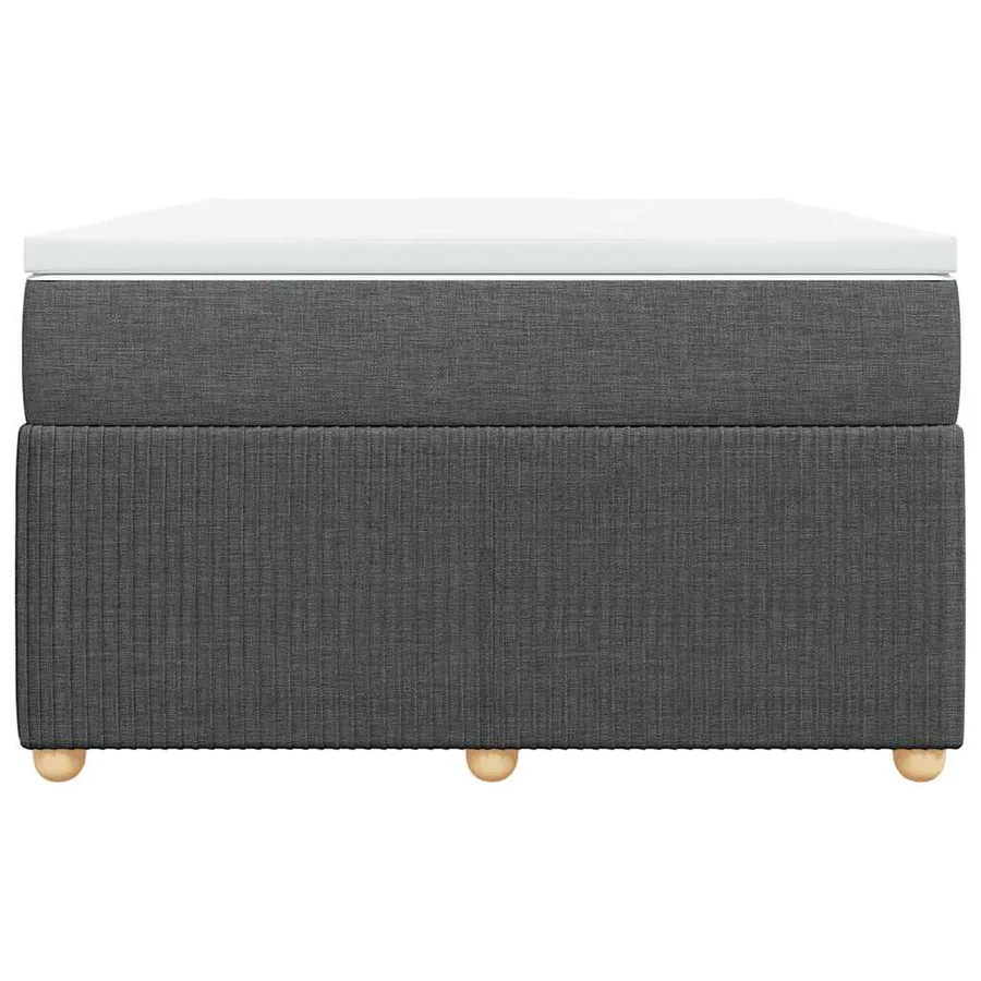 Sommier à lattes de lit avec matelas Gris foncé 120x200cm Tissu - 4