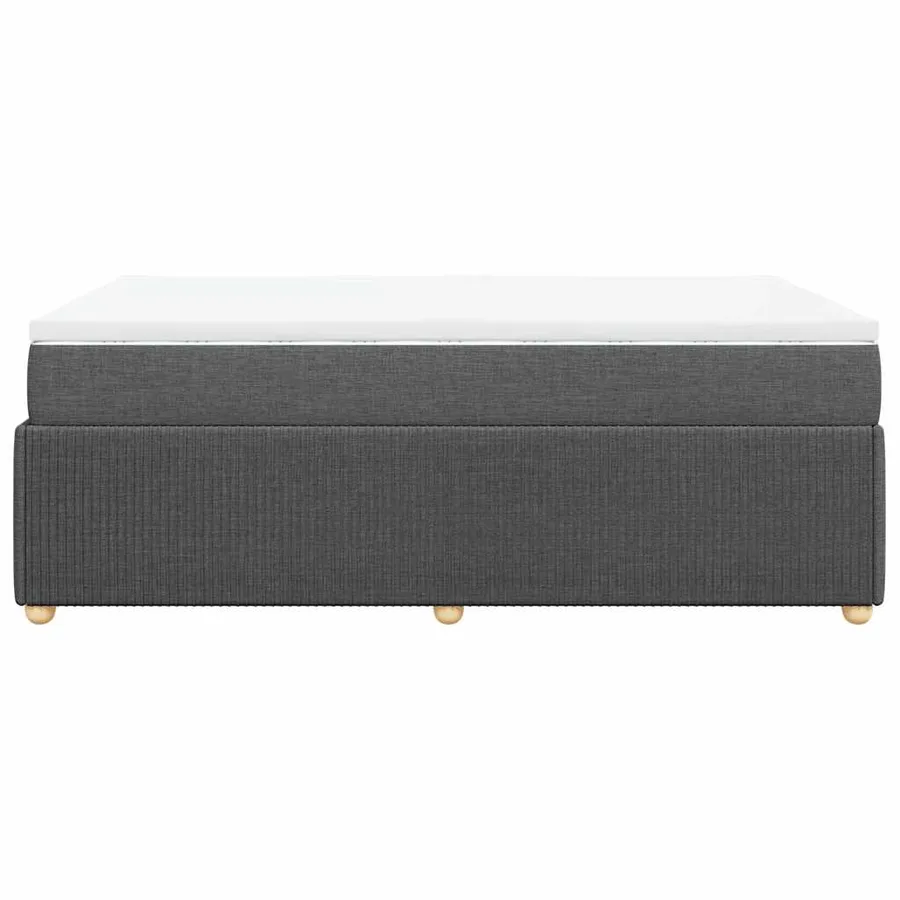 Sommier à lattes de lit avec matelas Gris foncé 120x200cm Tissu - 5