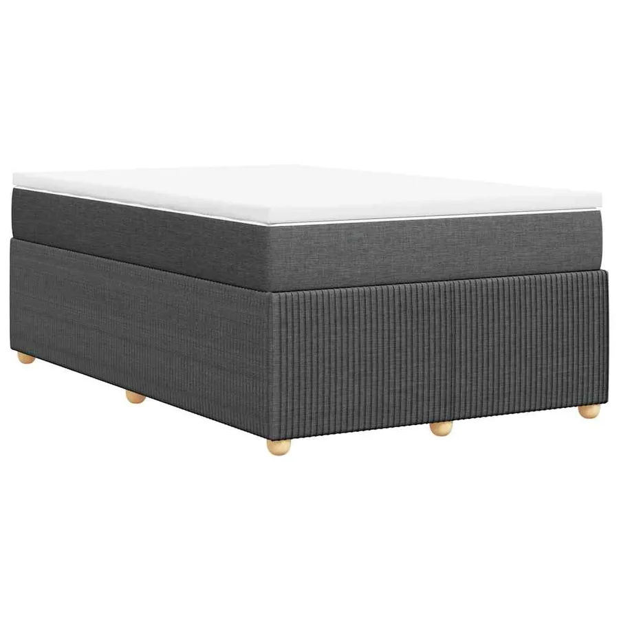 Sommier à lattes de lit avec matelas Gris foncé 120x200cm Tissu - 6
