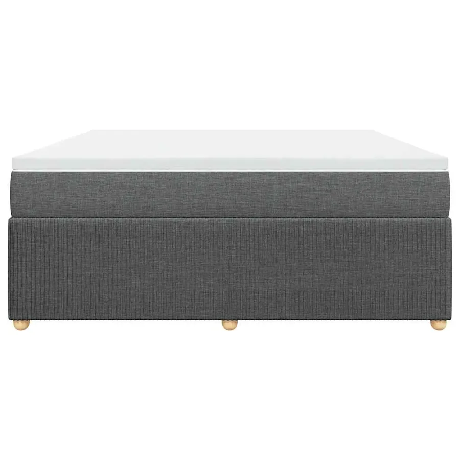 Sommier à lattes de lit avec matelas Gris foncé 180x200cm Tissu - 4