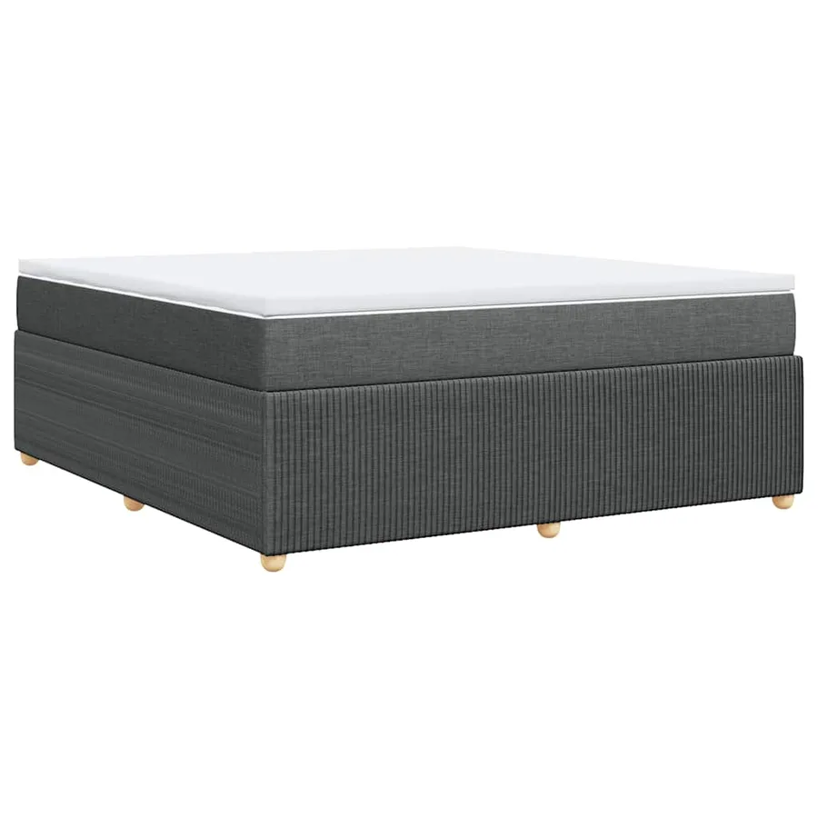 Sommier à lattes de lit avec matelas Gris foncé 180x200cm Tissu - 6