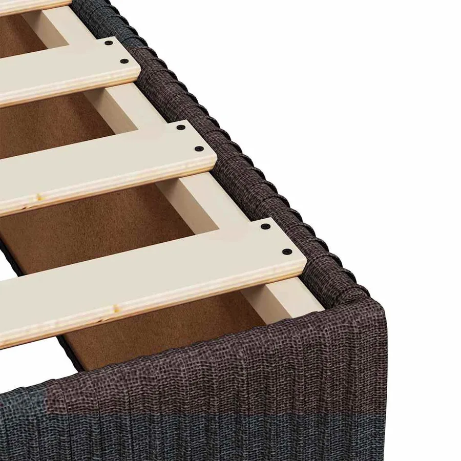 Sommier à lattes de lit avec matelas Marron foncé 140x200 cm - 10