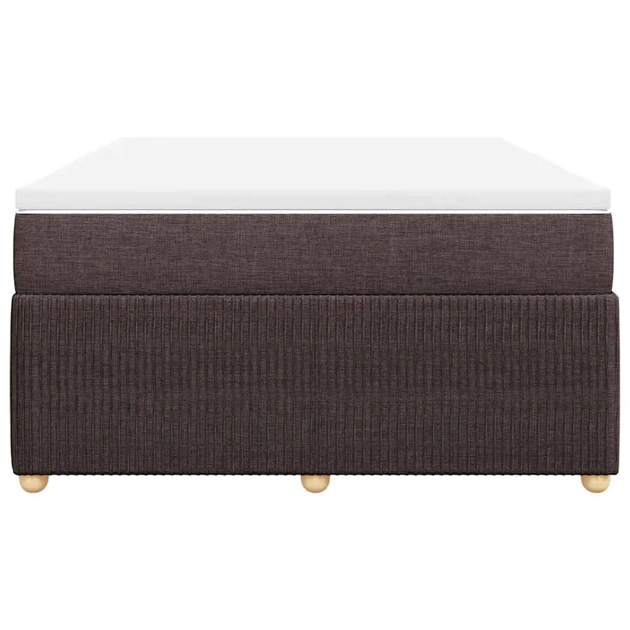 Sommier à lattes de lit avec matelas Marron foncé 140x200 cm - 4