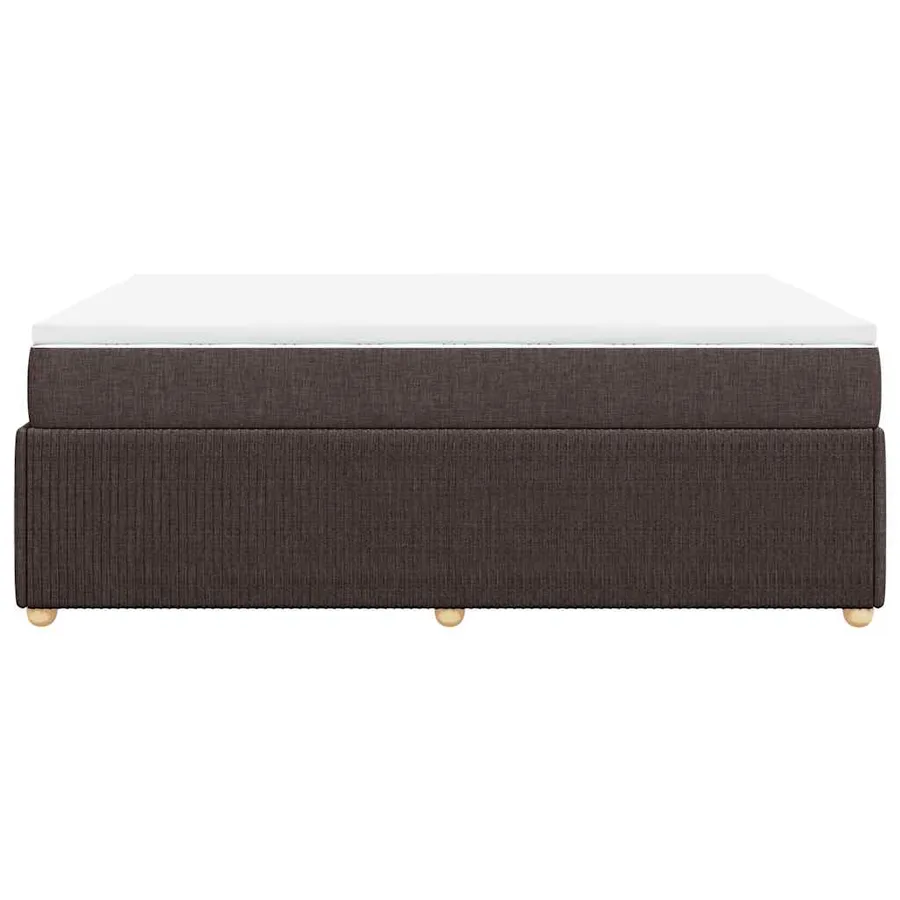 Sommier à lattes de lit avec matelas Marron foncé 140x200 cm - 5