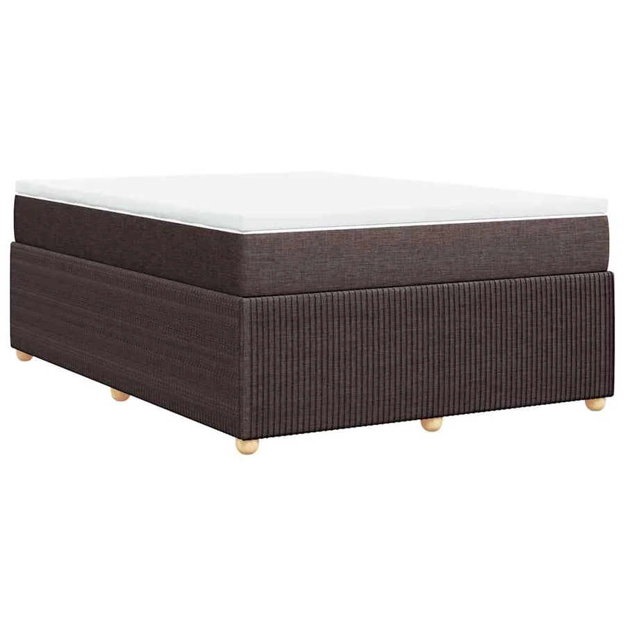 Sommier à lattes de lit avec matelas Marron foncé 140x200 cm - 6