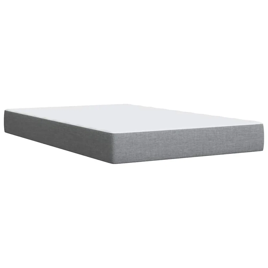 Sommier à lattes de lit avec matelas Gris clair 120x200cm Tissu - 9