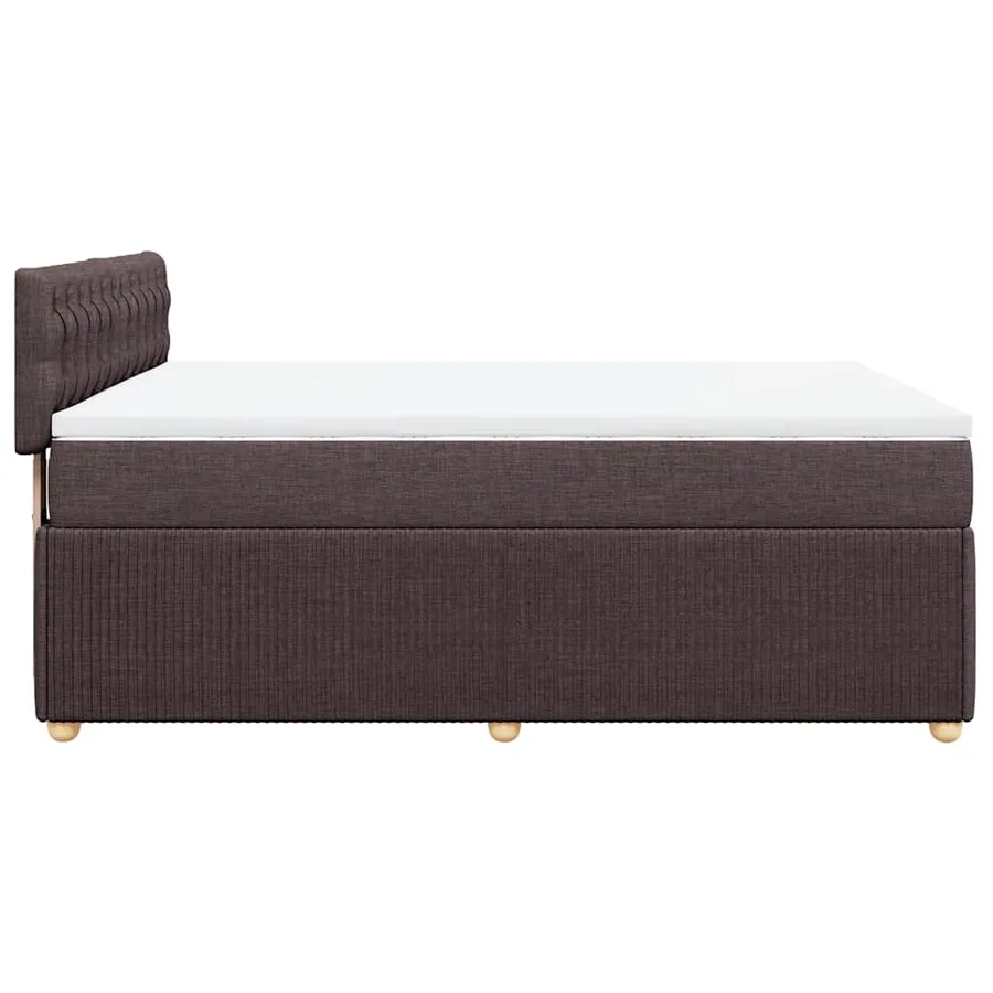 Sommier à lattes de lit avec matelas Marron foncé 140x200 cm - 5