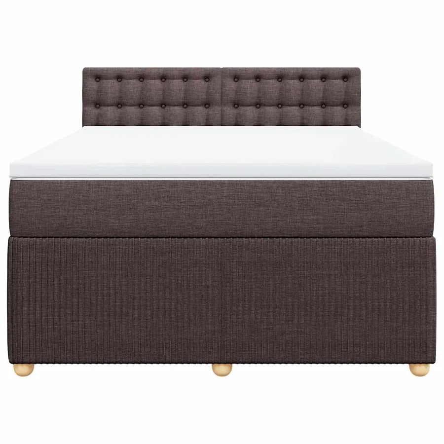 Sommier à lattes de lit avec matelas Marron foncé 140x200 cm - 4