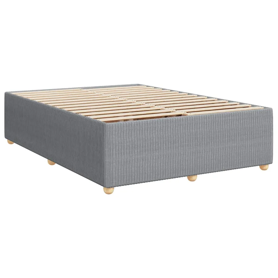 Sommier à lattes de lit avec matelas Gris clair 140x200cm Tissu - 10