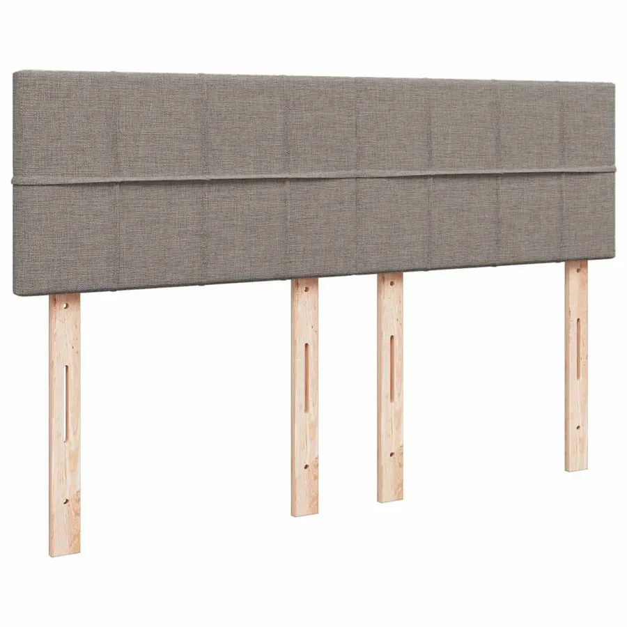Sommier à lattes de lit avec matelas Taupe 160x200 cm Tissu - 7