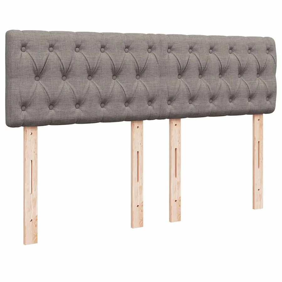 Sommier à lattes de lit avec matelas Taupe 160x200 cm Tissu - 7