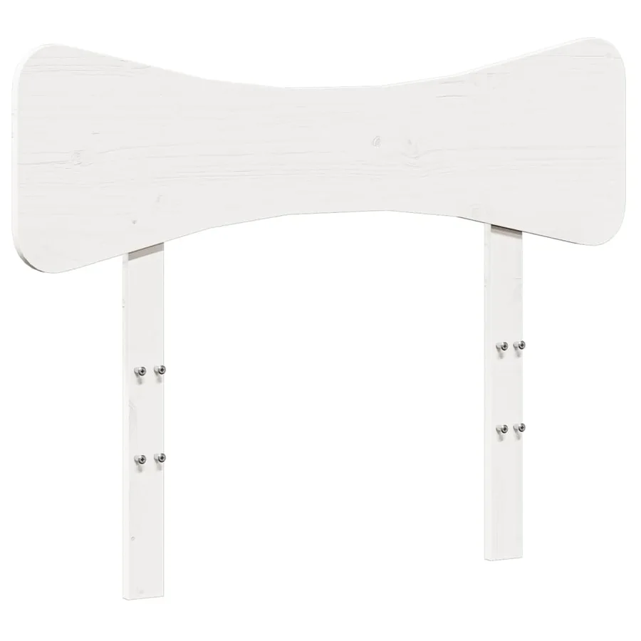 Cadre de lit sans matelas blanc 90x190 cm bois de pin massif - 6