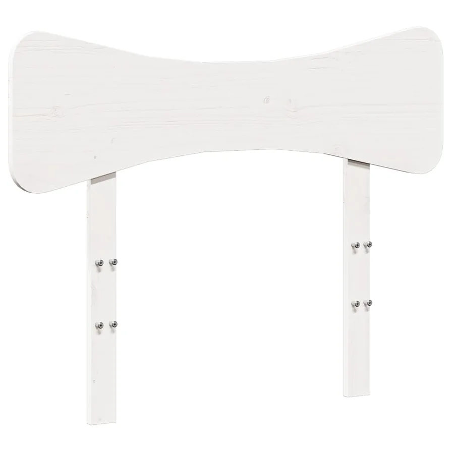 Cadre de lit sans matelas blanc 90x200 cm bois de pin massif - 6