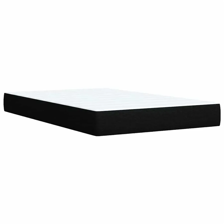 Sommier à lattes de lit avec matelas Noir 120x200 cm Tissu - 11