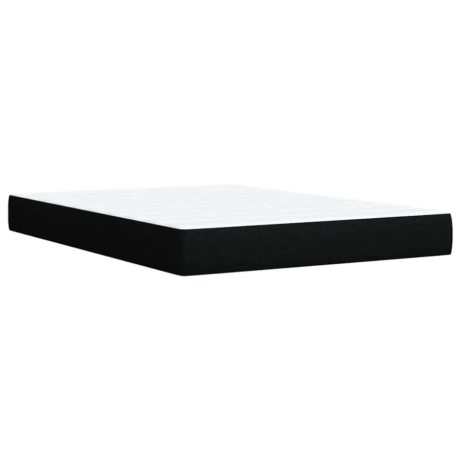 Sommier à lattes de lit avec matelas Noir 140x200 cm Tissu - 9