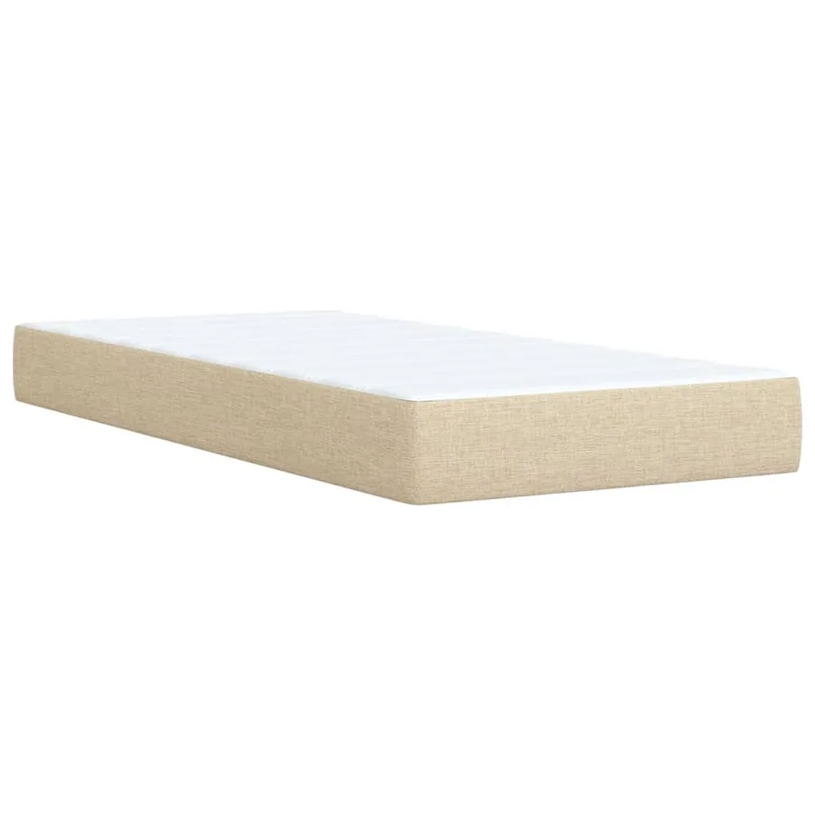 Sommier à lattes de lit avec matelas Crème 80x200 cm Tissu - 9