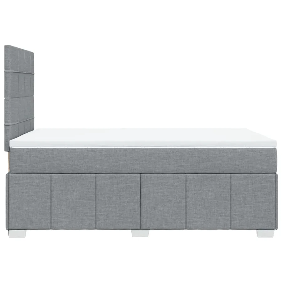 Sommier à lattes de lit avec matelas Gris clair 120x200cm Tissu - 7