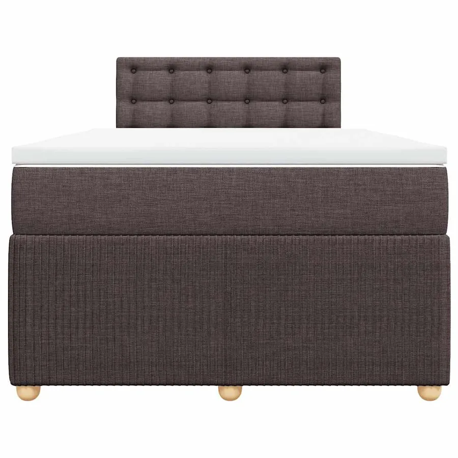 Sommier à lattes de lit avec matelas Marron foncé 120x200 cm - 4