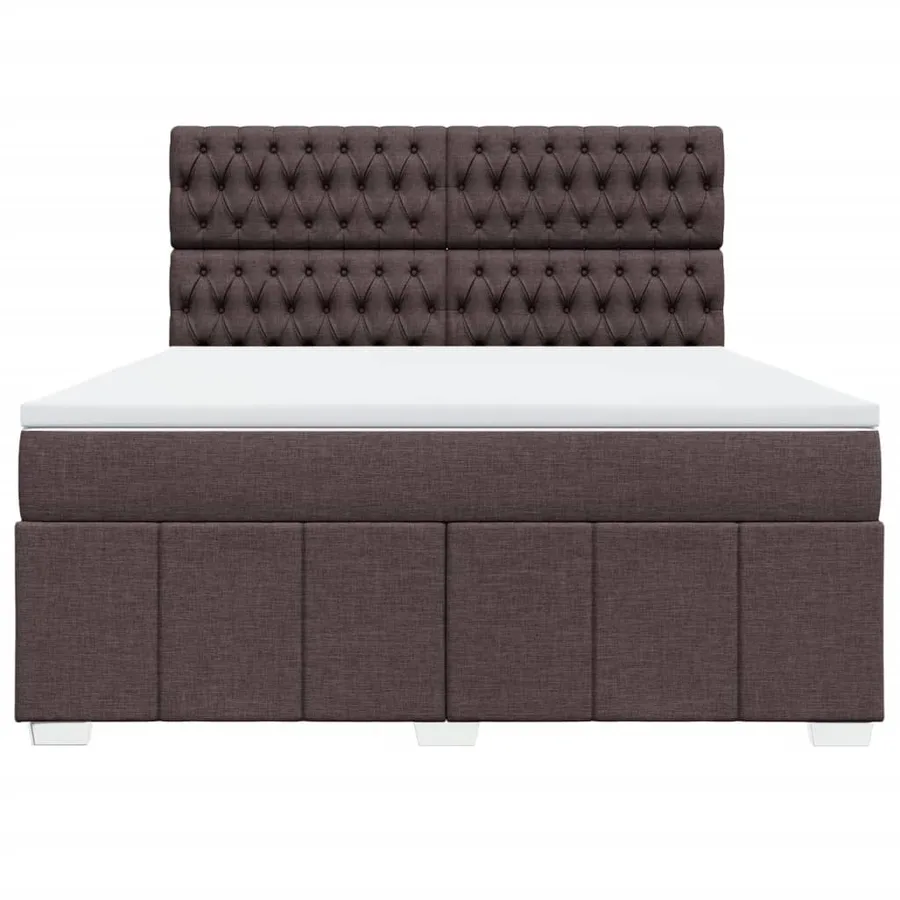Sommier à lattes de lit avec matelas Marron foncé 180x200 cm - 6
