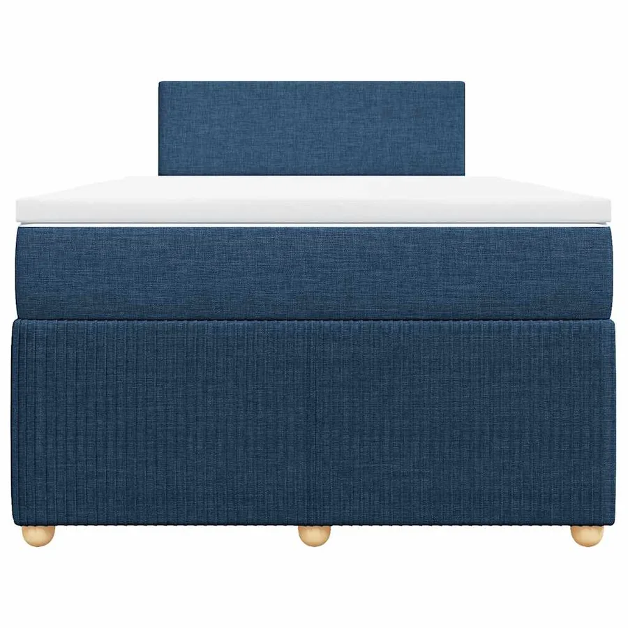 Sommier à lattes de lit avec matelas Bleu 120x200 cm Tissu - 6