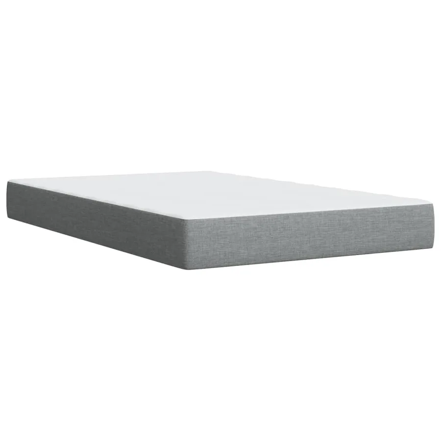 Sommier à lattes de lit avec matelas Gris clair 120x200cm Tissu - 10
