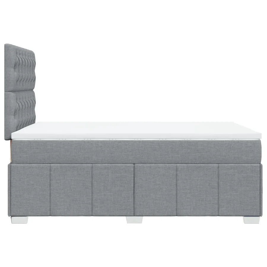 Sommier à lattes de lit avec matelas Gris clair 120x200cm Tissu - 7