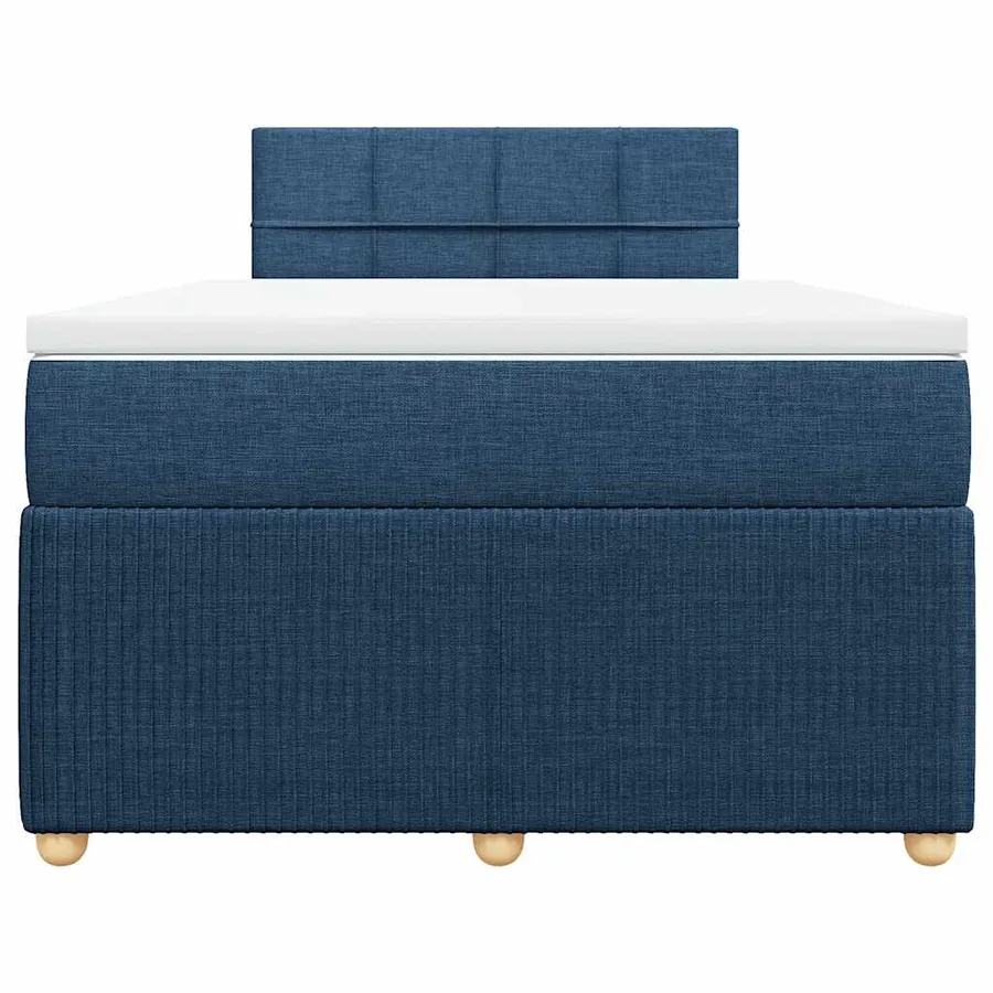 Sommier à lattes de lit avec matelas Bleu 120x200 cm Tissu - 6