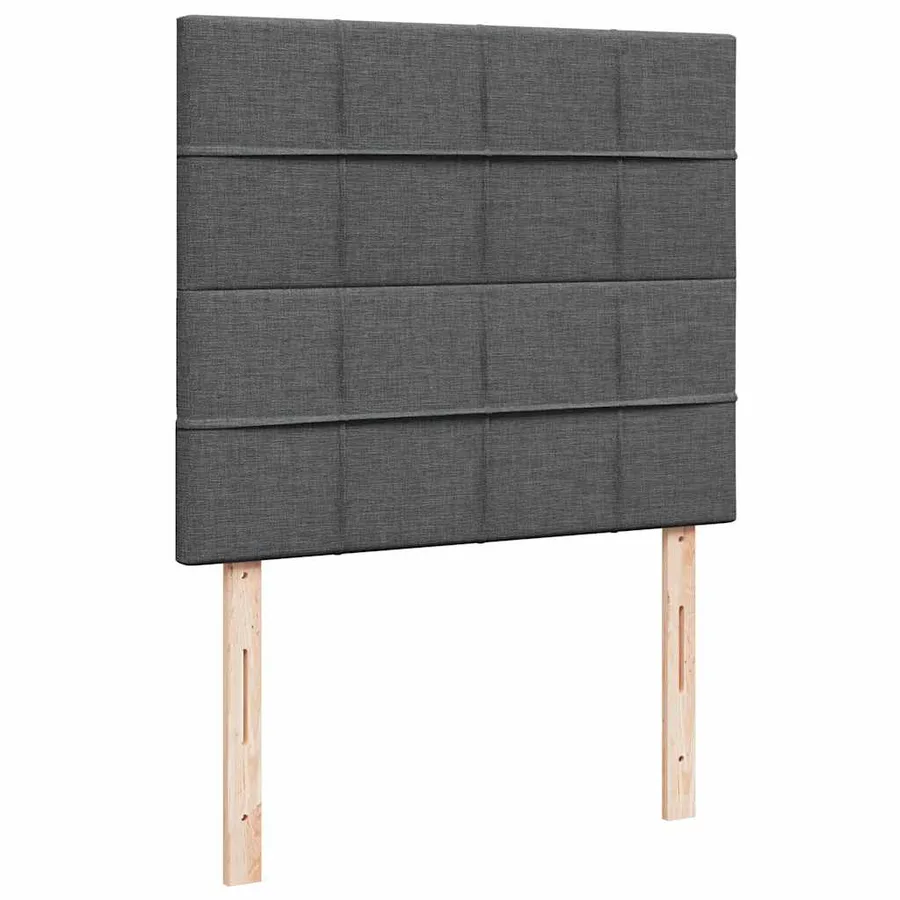 Sommier à lattes de lit avec matelas Gris foncé 120x200cm Tissu - 12