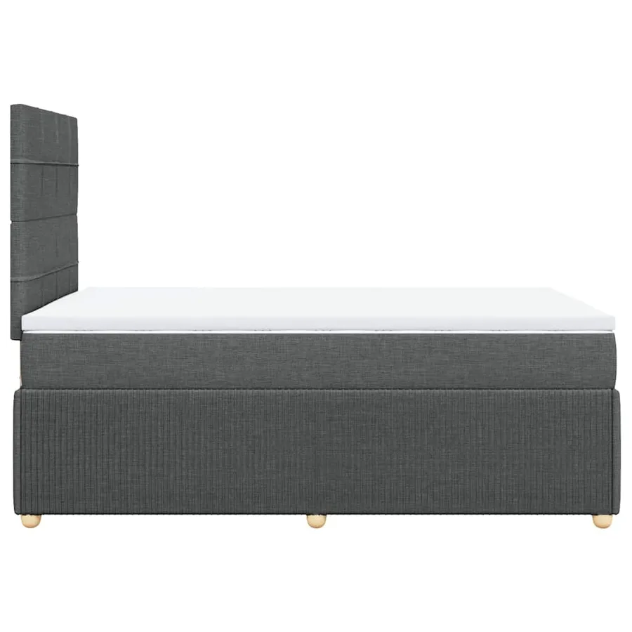 Sommier à lattes de lit avec matelas Gris foncé 120x200cm Tissu - 7