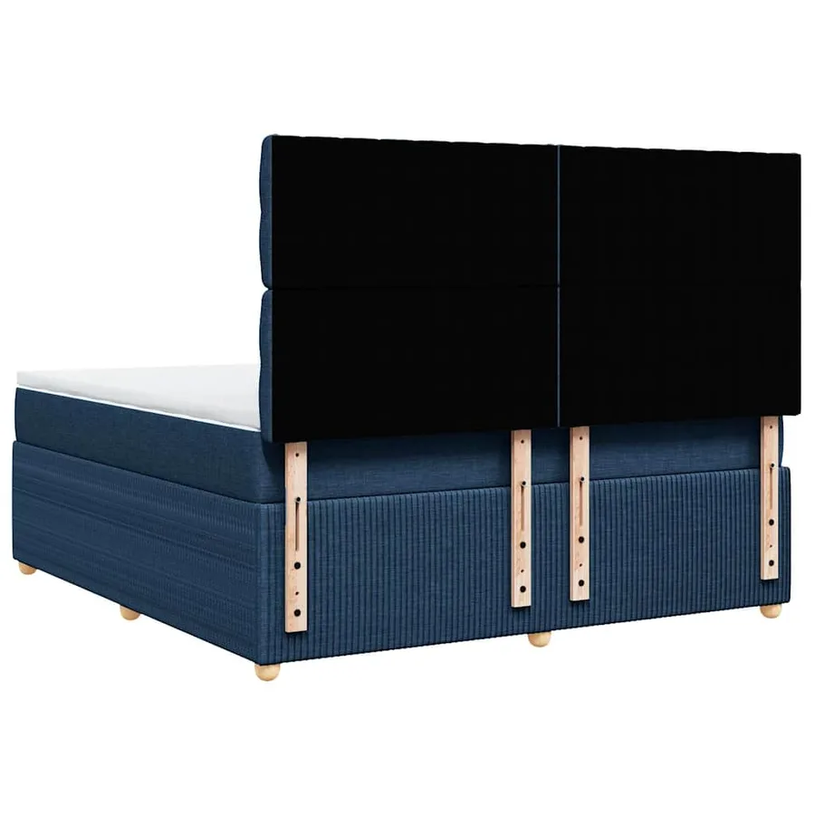 Sommier à lattes de lit avec matelas Bleu 180x200 cm Tissu - 8