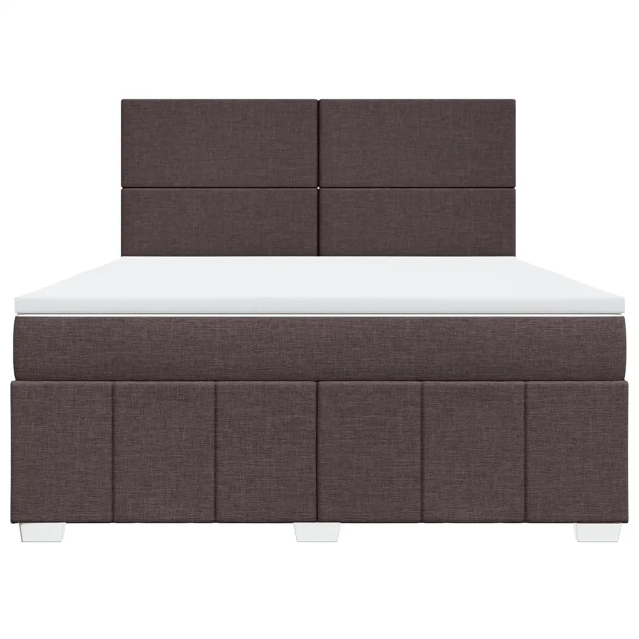 Sommier à lattes de lit avec matelas Marron foncé 180x200 cm - 6