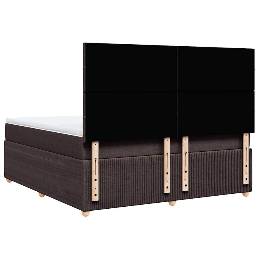 Sommier à lattes de lit avec matelas Marron foncé 180x200 cm - 6