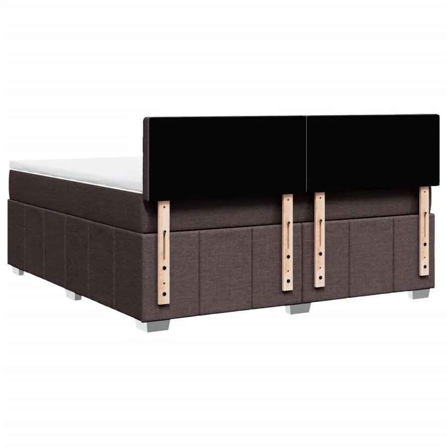 Sommier à lattes de lit avec matelas Marron foncé 180x200 cm - 6