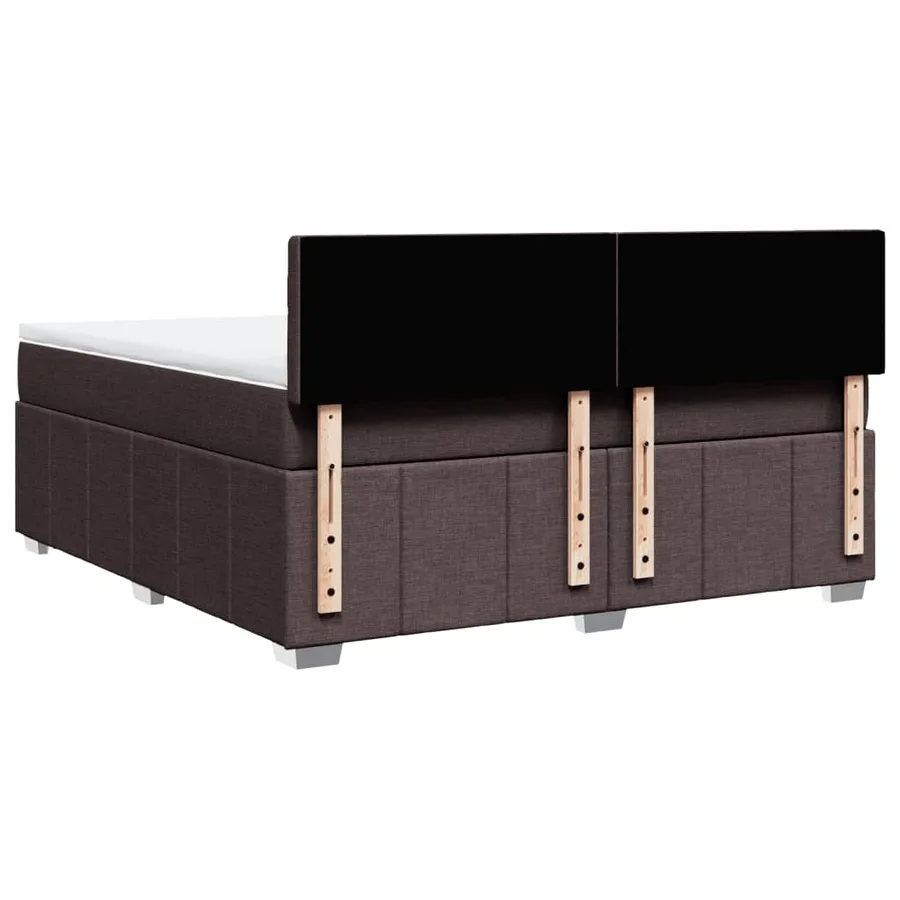 Sommier à lattes de lit avec matelas Marron foncé 180x200 cm - 8