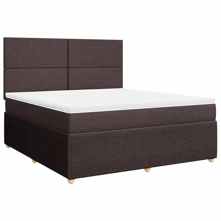 Sommier à lattes de lit avec matelas Marron foncé 180x200 cm - 2