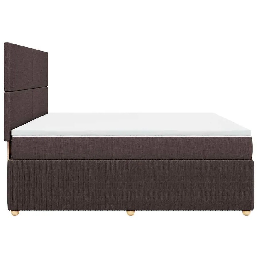 Sommier à lattes de lit avec matelas Marron foncé 180x200 cm - 5